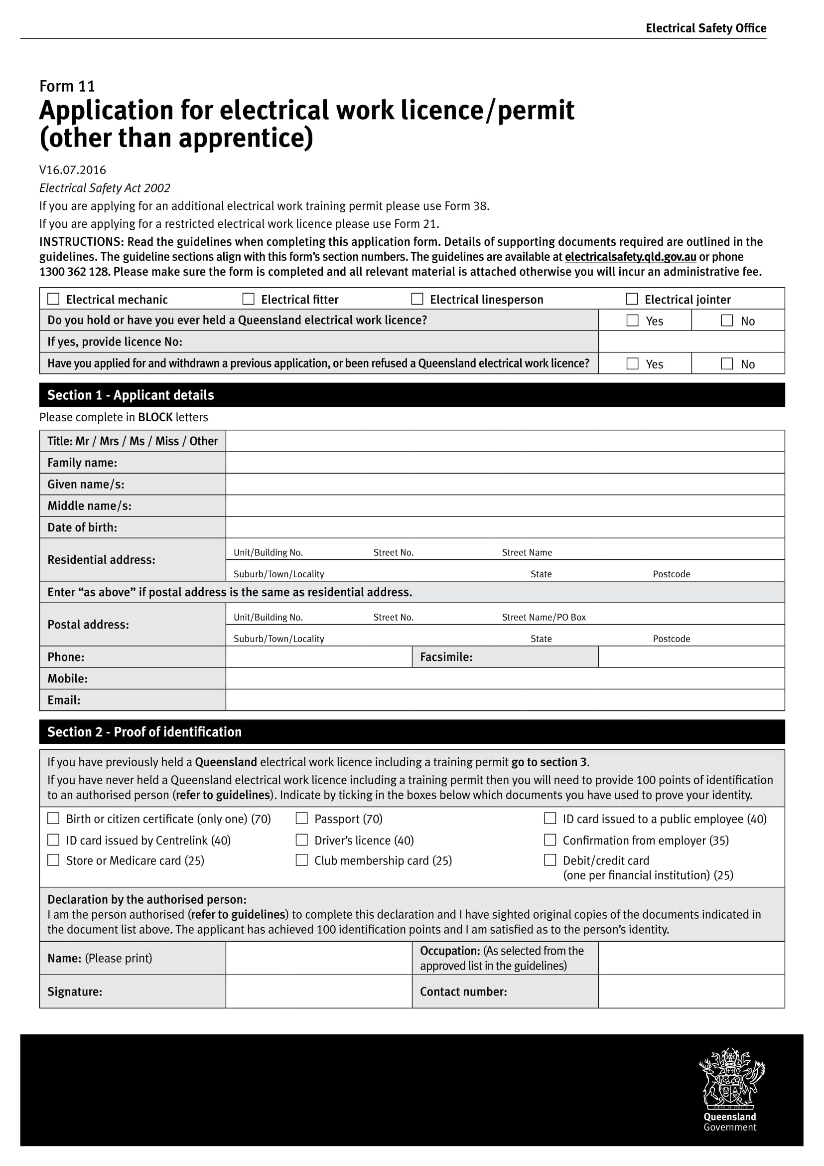 document checklist for open work permit