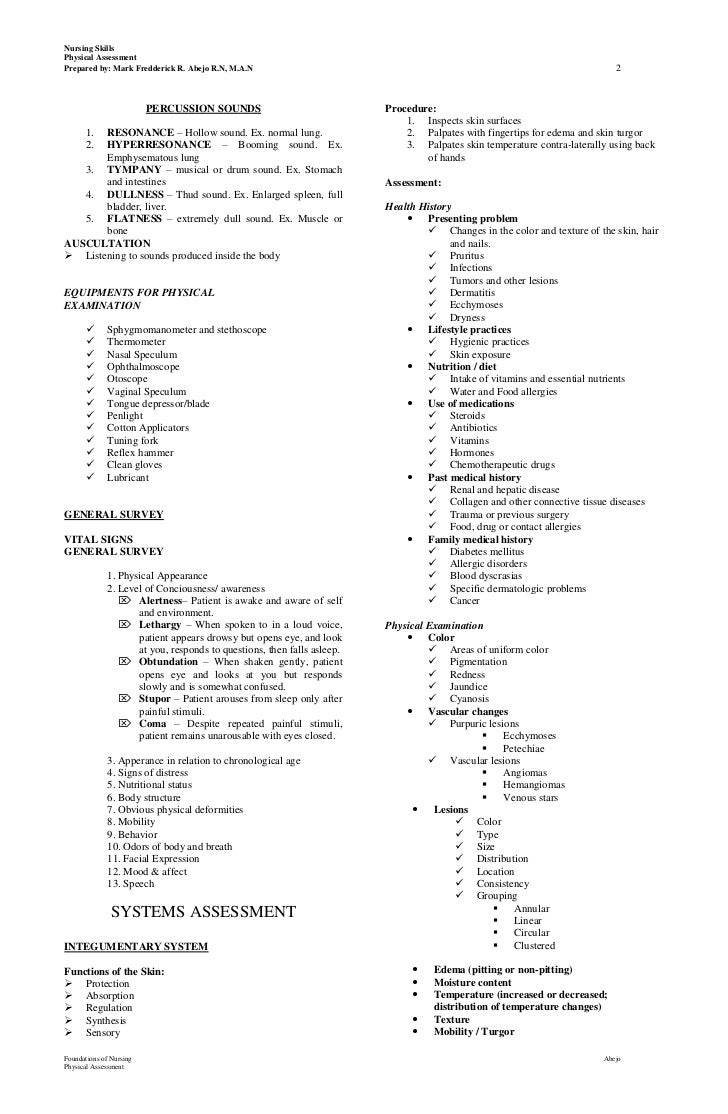 heent assessment documentation example