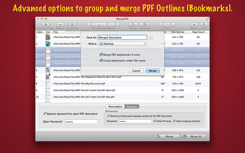 how to combine pdf pages into one document mac