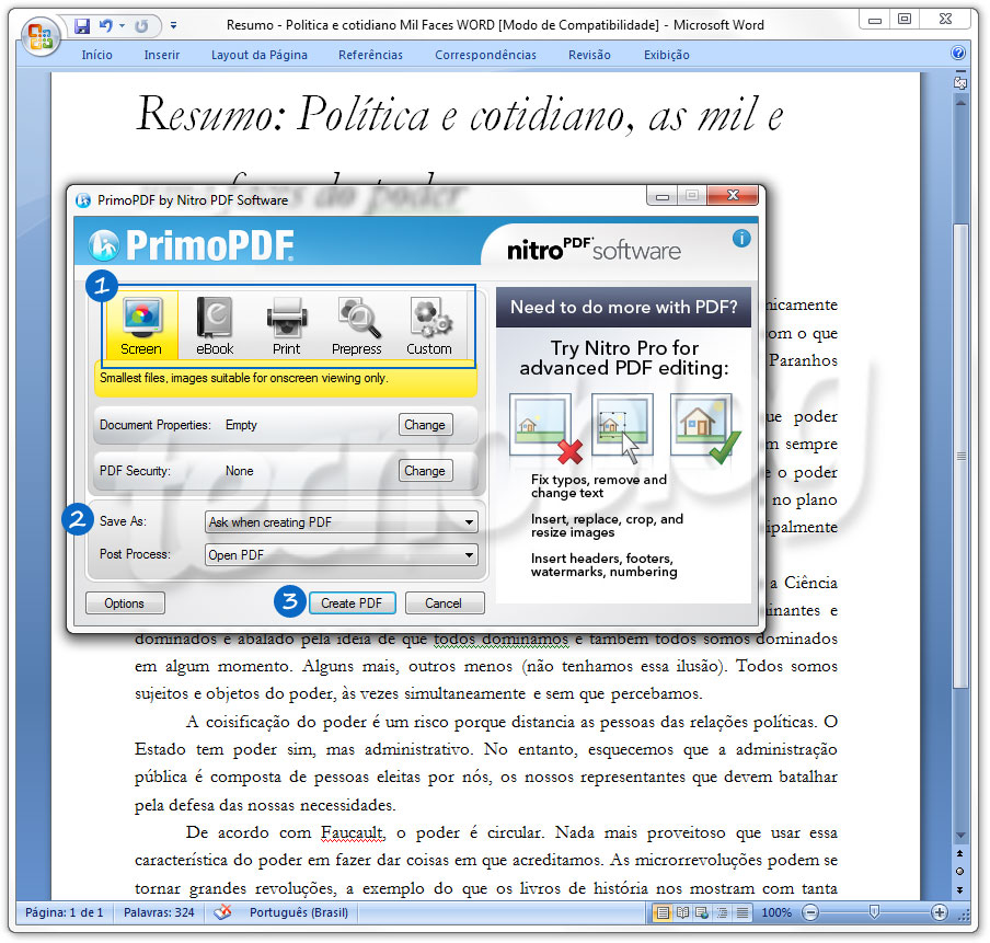 document pdf en word 2010