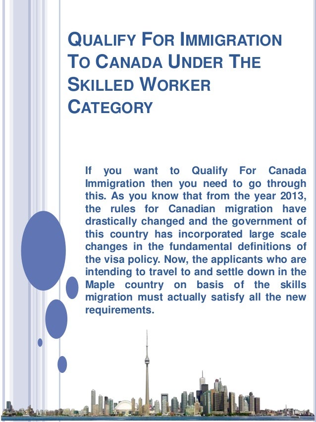 canada immigration document checklist for federal skilled worker