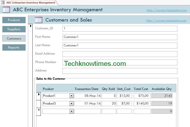 access database templates document tracking