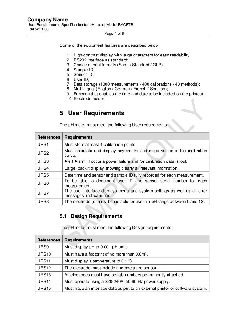 functional specification document sample pdf
