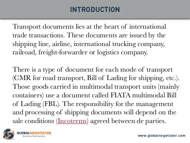 dangerous goods shipping document bill of lading