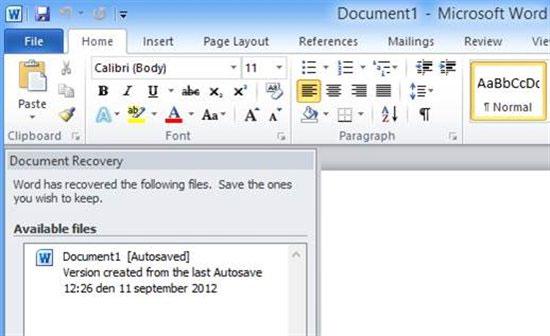 how to recover lost word document 2016