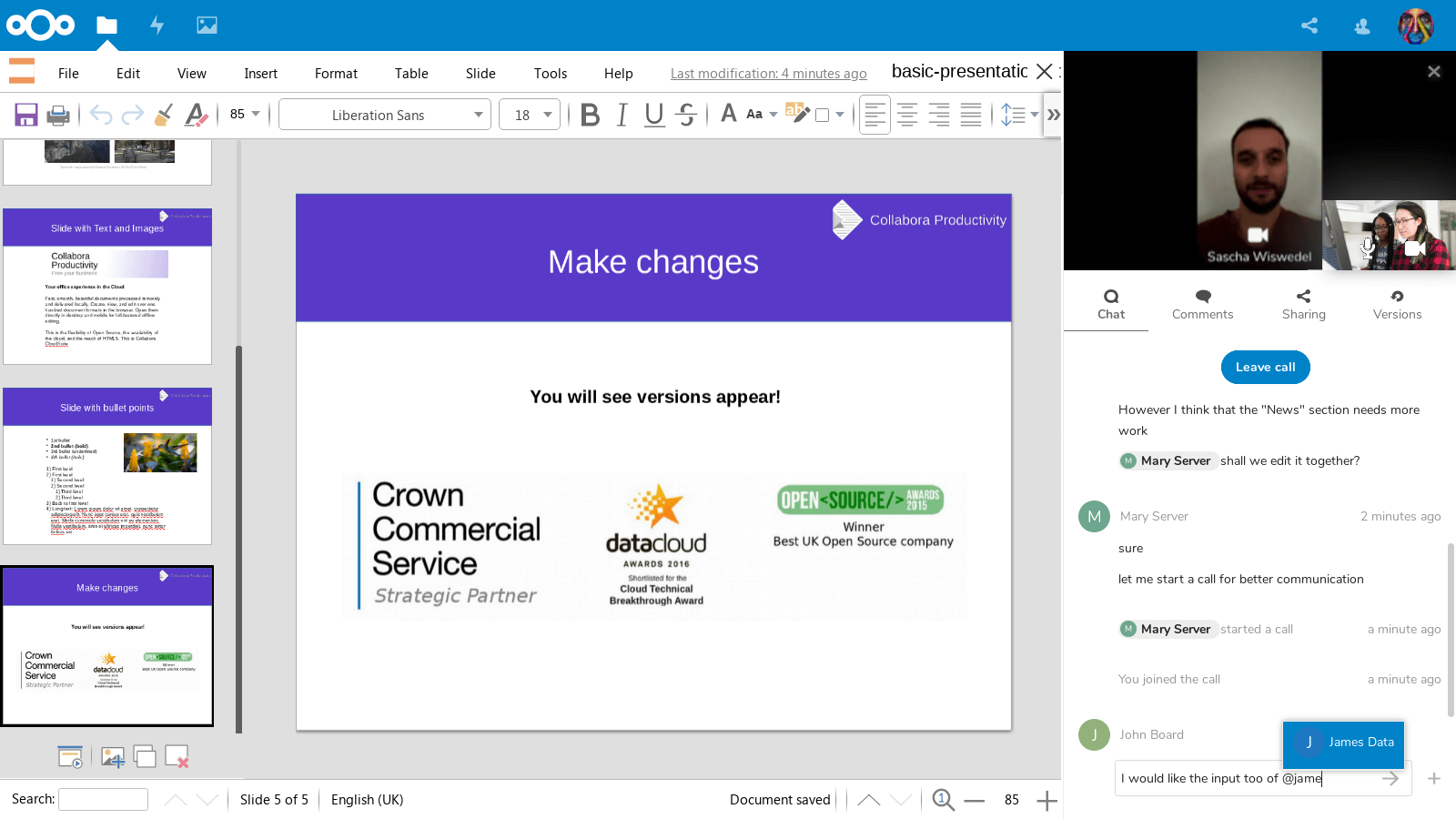 libreoffice document was edited while