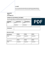 what is document control sheet